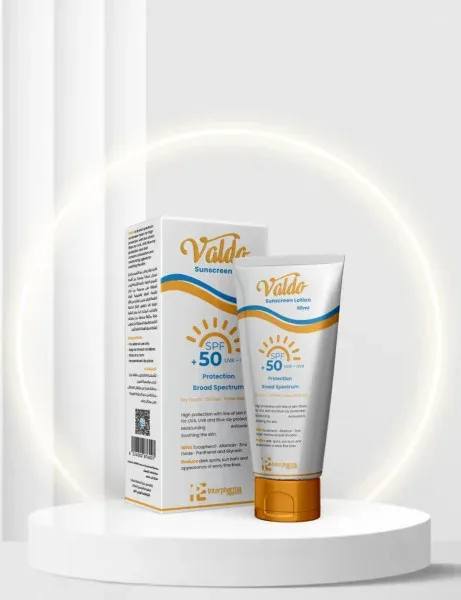 صن سكرين فالدوSPF50 (بدون أكسده بدون تعرق +ترطيب مثالى للبشرة)